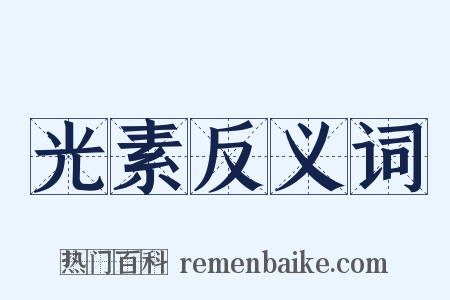 光素反义词是什么意思的图片